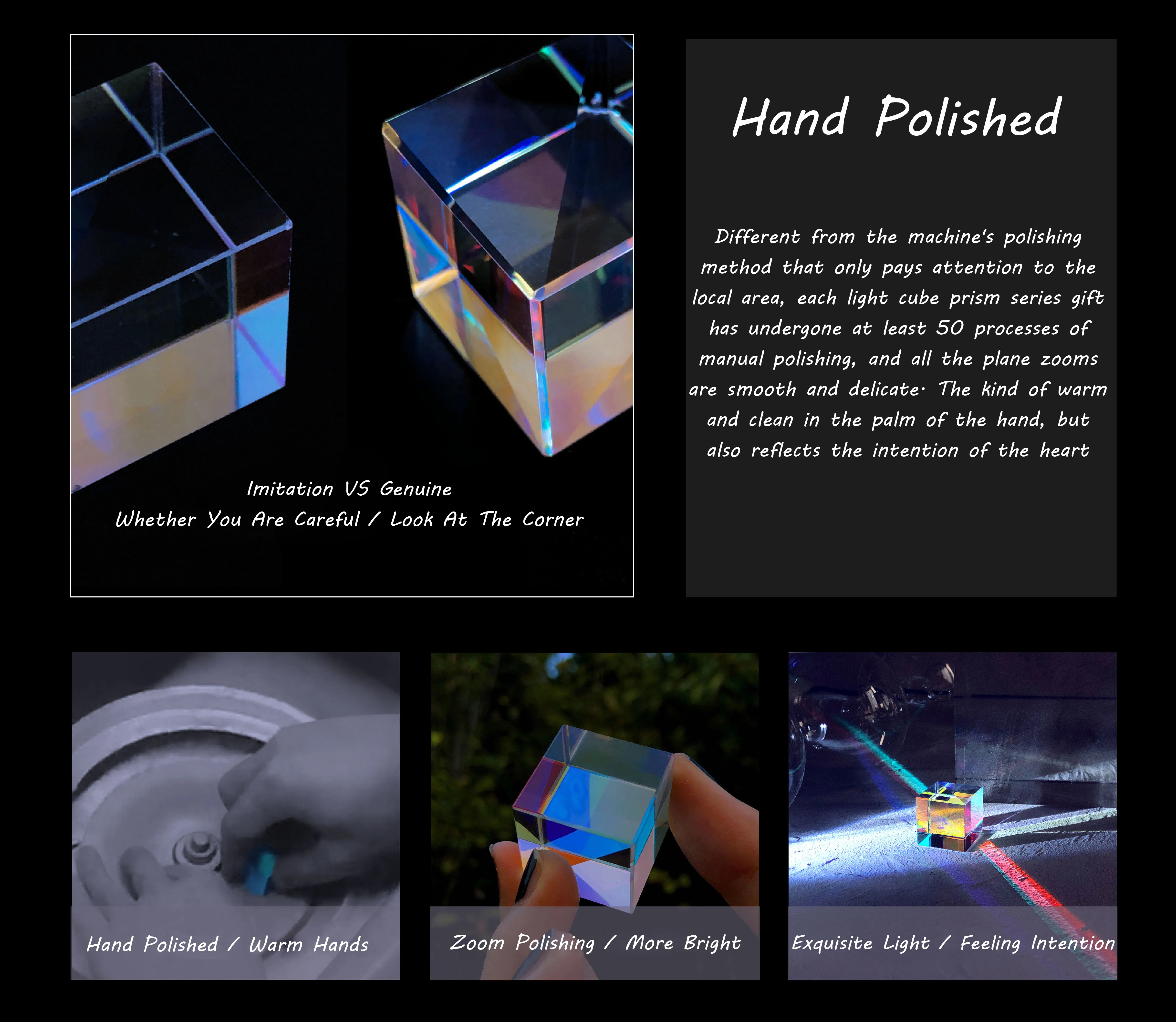 20*20*20mm of Light Cube A Gift From  Optical Science Prism  Creative Ornaments Optical Prism Cube Prism High Energy Standard