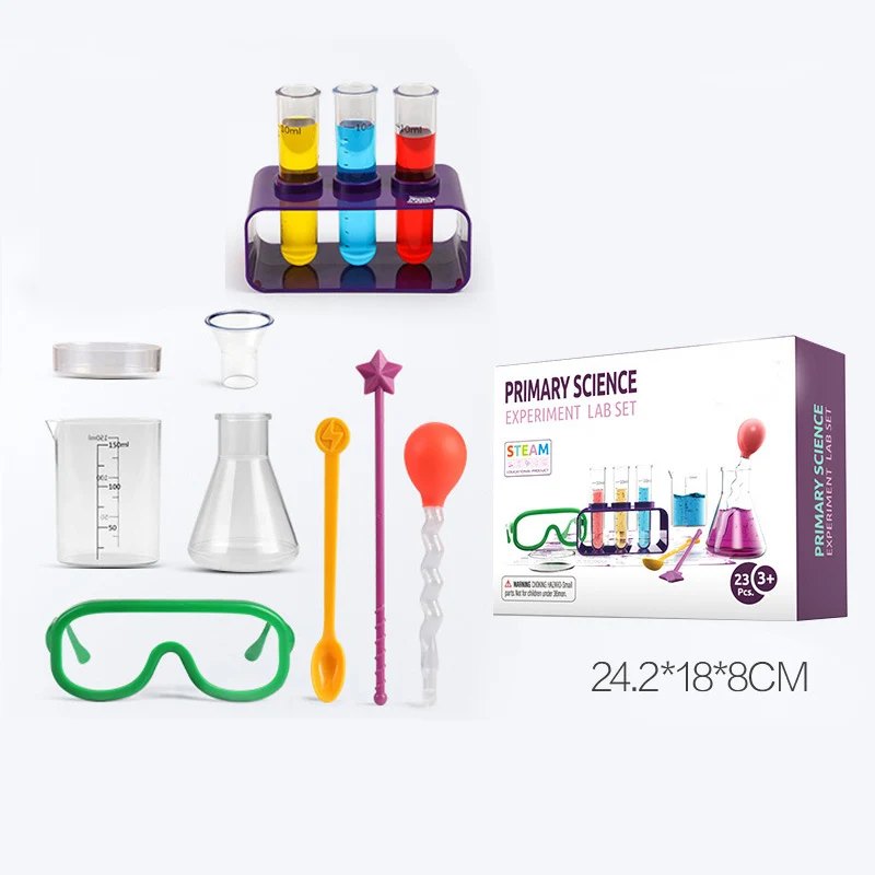 Kit de ayuda para la enseñanza en Laboratorio de Ciencia para niños, juguetes educativos para niños, herramientas químicas, juguetes de tallo, Juguetes Divertidos de aprendizaje para interior - 5
