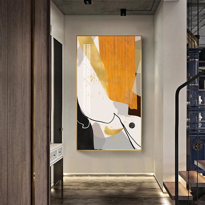 Pintura en lienzo colorida y moderna, combinación abstracta, arte de pared,  carteles nórdicos de Chaos, sala de estar impresiones para, decoración de