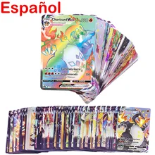 TAKARA TOMY – cartes brillantes Pokemon espagnol, entraîneur GX VMAX, Collection d'énergie, jeu de combat, cadeaux pour enfants