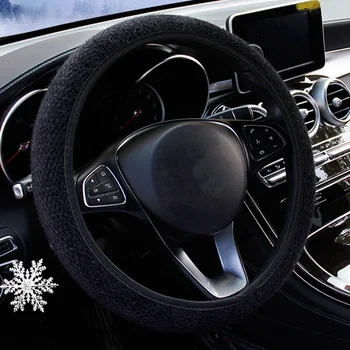 

Winter Non-slip Warm Sweater Car Steering Wheel Cover For Most Steering-Wheel 37-38 CM