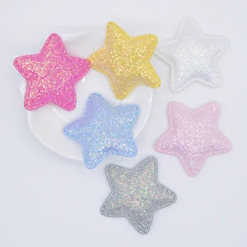 

12Pcs Glitter Fabric Padded Star Applique for DIY Headwear Hair Clips Decor Baby Hats Headbands Ornaments Accessoies Patches L40