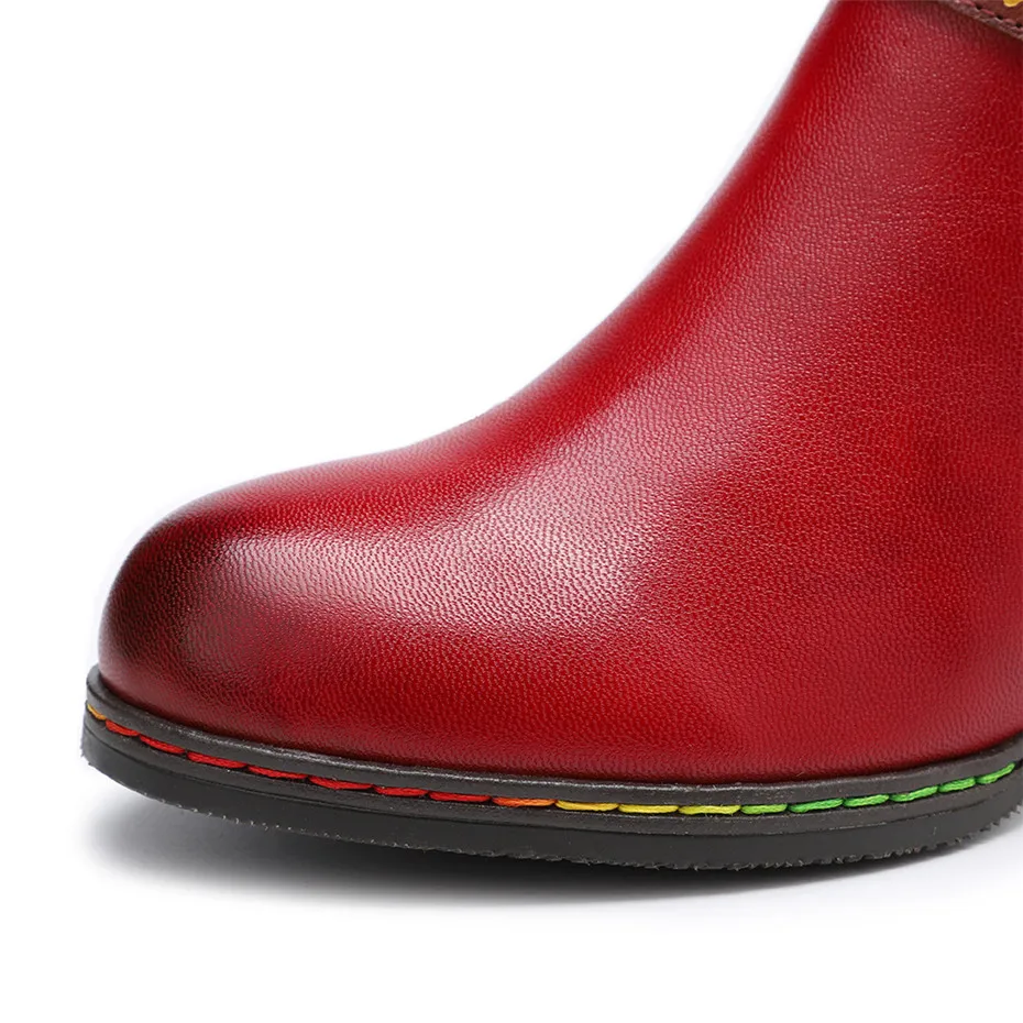 D Knight Luxury Boots Shoes Woman Retro Genuine Leather Casual Women's Knee High Boot Handmade Ethnic Female Western Cowboy Boot (14)