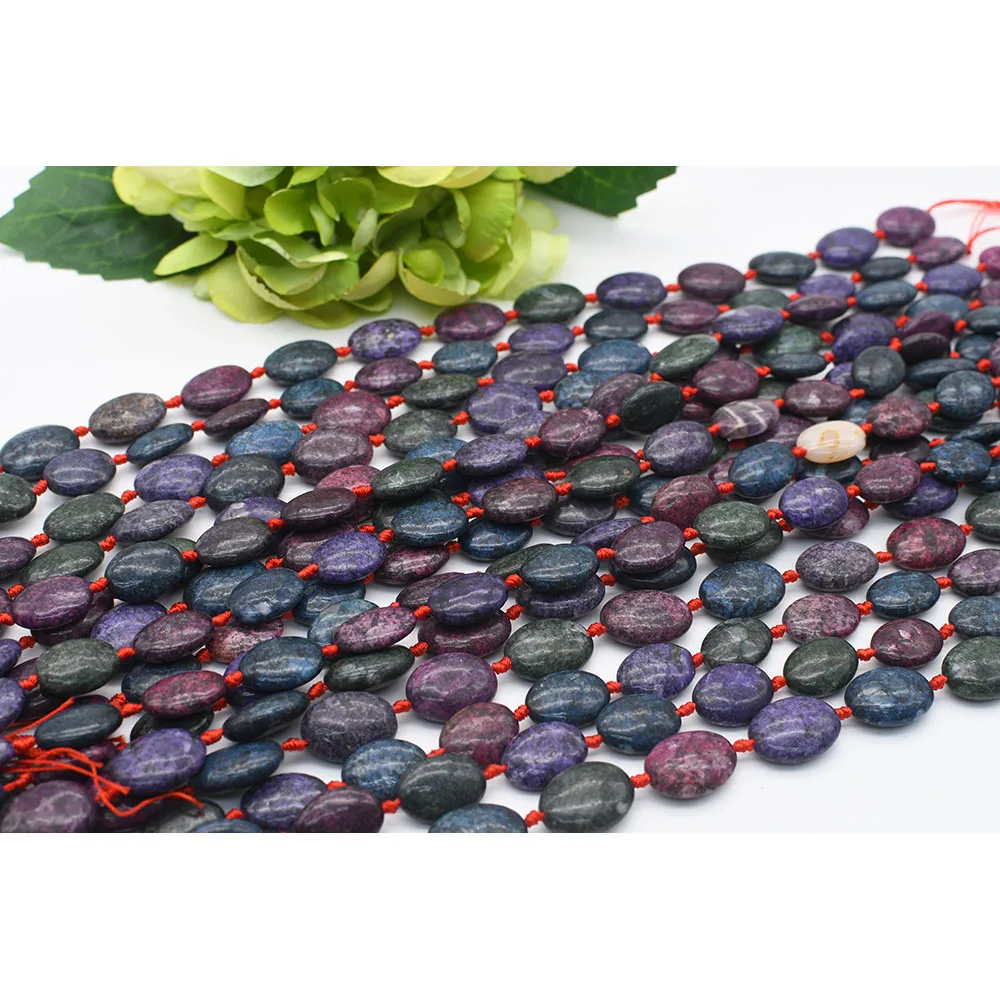 20x15mm Natural Ice crack pattern Oval Multicolor Fire Agate stone beads For DIY Bracelet Necklace Jewelry Making Strand 15