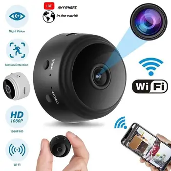 

WIFI Monitor Outdoor Camera Intelligent Security Mini Home Security Camera High Definition 1080P Black