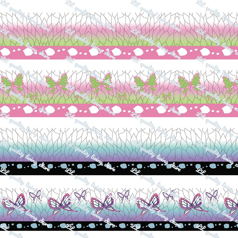 

16-75MM Japanese Cartoon PatternPrinted Grosgrain Ribbon 50 Yards/Roll Tape Clothing Bakery Gift Wrapping Accessory Hairbow Head