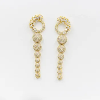 

Wick dolia earrings female party swingable earrings zircon beautiful earrings wedding jewelry ladies tassel rose gold earrings b