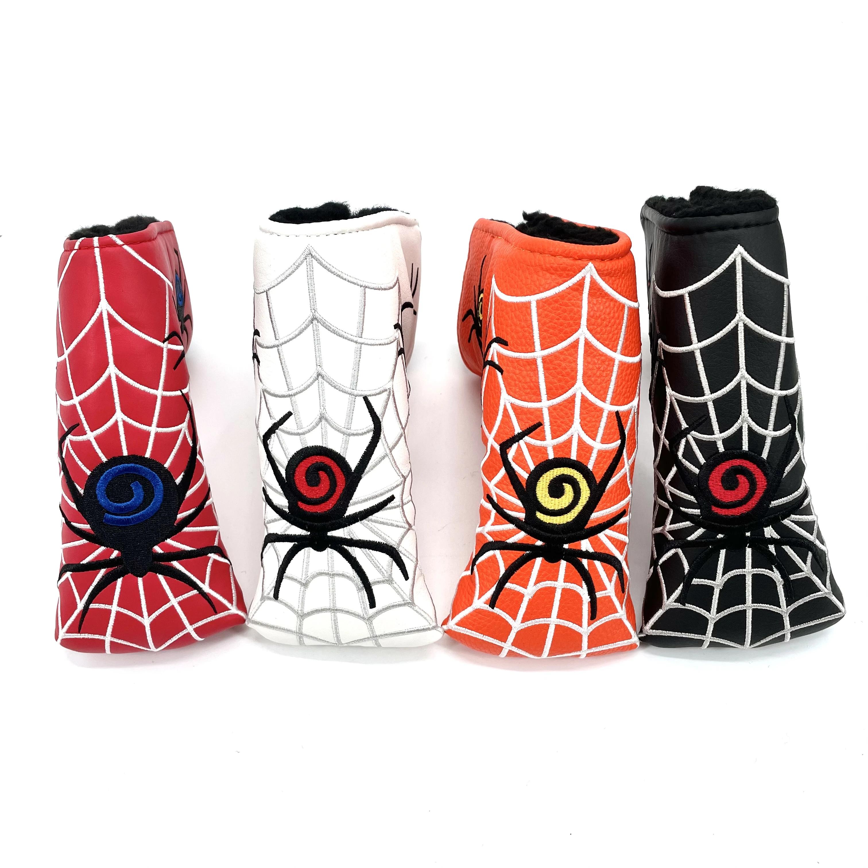 Golf L-shape Putter Cover Headcover for Blade Golf Putter Golf Driver Head Cover Spider Silver Web Head Dustproof Covers 4