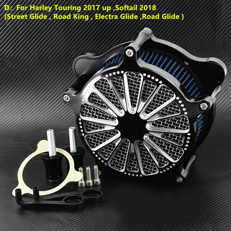 Воздушный фильтр Domin красный для Harley Sportster XL 883 Dyna Street Bob 00-17 Softail Heritage 00-18 Touring Street Glide 08-18 - Цвет: Blue D Model