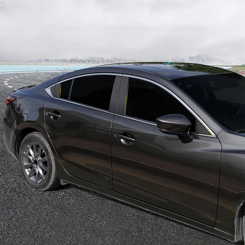 Подходит для Mazda 6 Atenza, автомобильный Стайлинг, накладка на окно автомобиля, наклейка на среднюю колонну, Внешнее украшение, автомобильные аксессуары