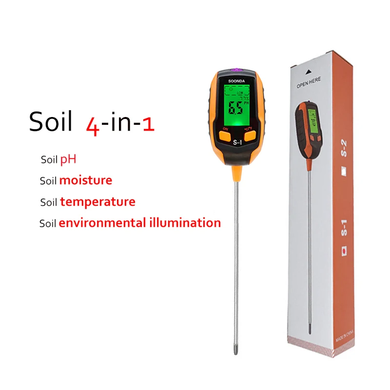 oscilloscope handheld Auto 5-in-1 Pot Soil Tester PH Analyzer Meter For Thermometer Moisture Acidity PH Humidity Fertility For Garden Plant Soil PH tailors tape measure Measurement & Analysis Tools