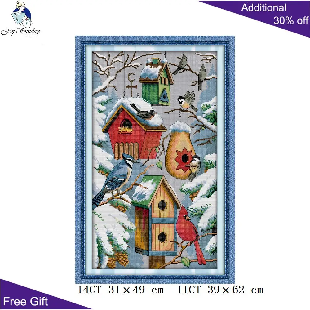 Joy Sunday Bird's Nest Home Decor, Cross Stitch C692 D110 D828 D853 DA047 DA178 DA518 DA572 DA574 F190 F655 F852 F931 FA128 J462