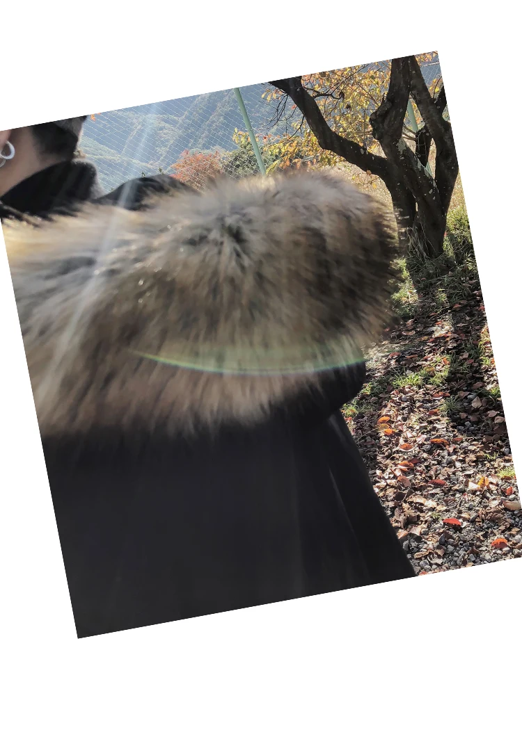 Liketkit, мужские зимние куртки и пальто с капюшоном,, одноцветное, большой меховой воротник, длинное пальто, мужская, корейская мода, свободная, плотная парка