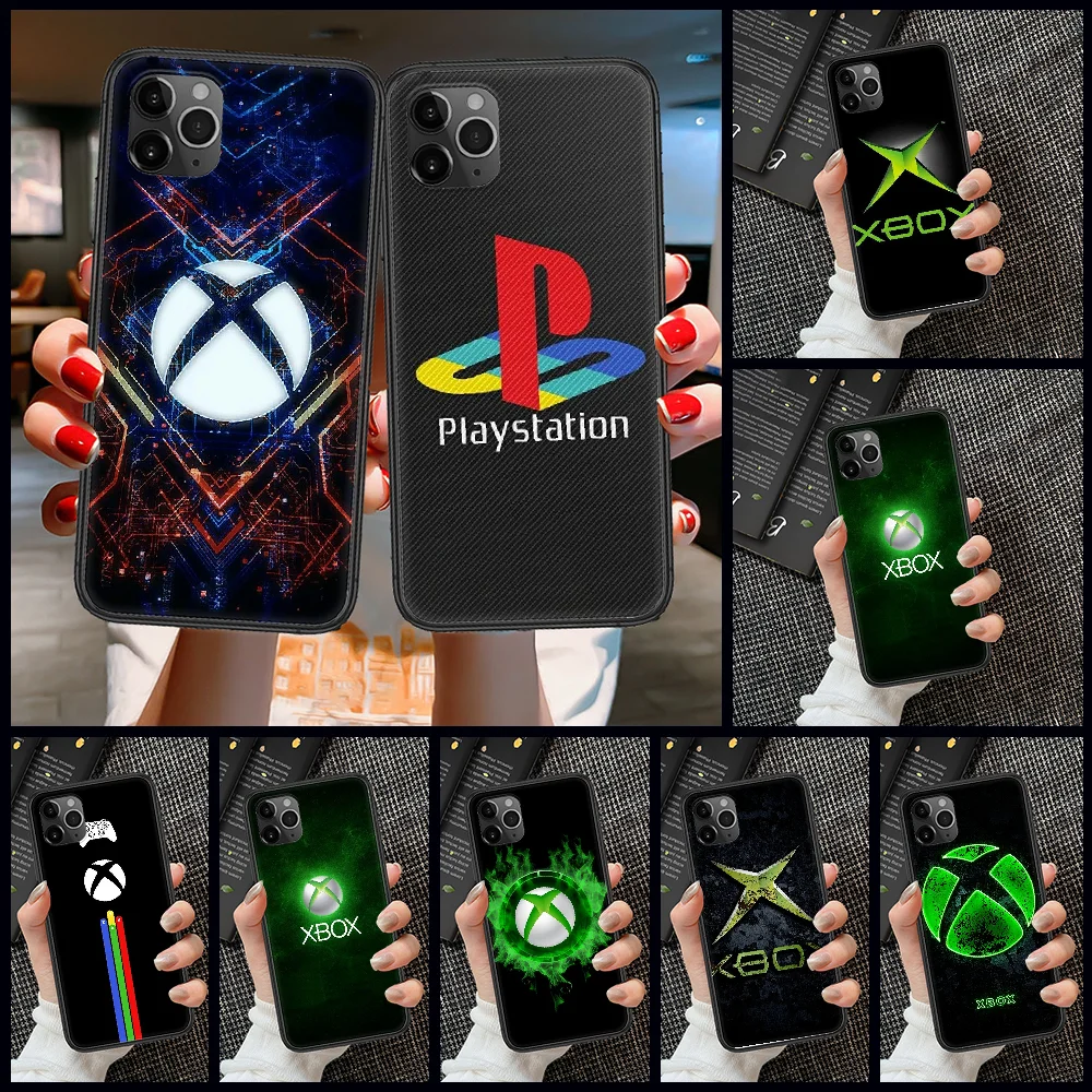 Игры XBOX чехол для телефона Корпус iphone 5 5s se 2 6 6s 7 8 12 мини plus X XS XR 11 PRO MAX черный тренд