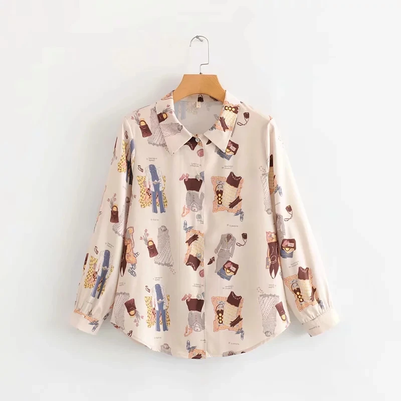 

COZARII blusas mujer de moda 2019 autumn women casual style cute print turn-down collar kimono blouse womens tops and blouses