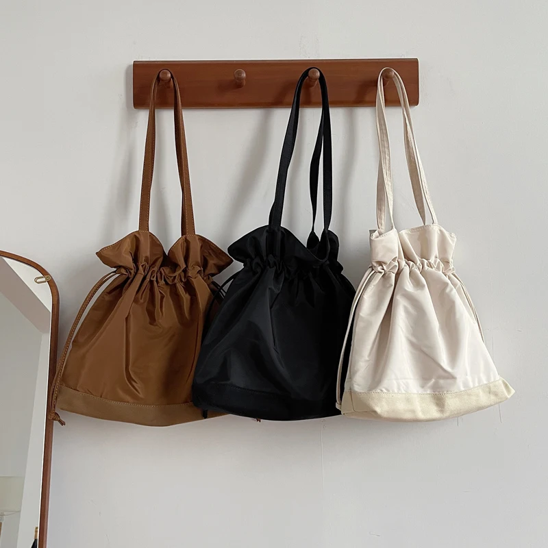 

Нейлоновые женские сумки, женская сумка через плечо, вместительные женские сумки, повседневные японские Молодежные сумки на шнуровке, оптовая продажа