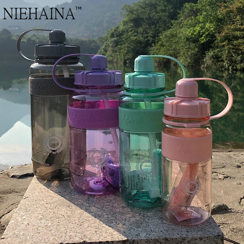 2000ml-600ml Outdoor Fitness Sports Bottle Kettle Large Capacity Portable Climbing Bicycle Water Bottles BPA Free Gym Space Cups