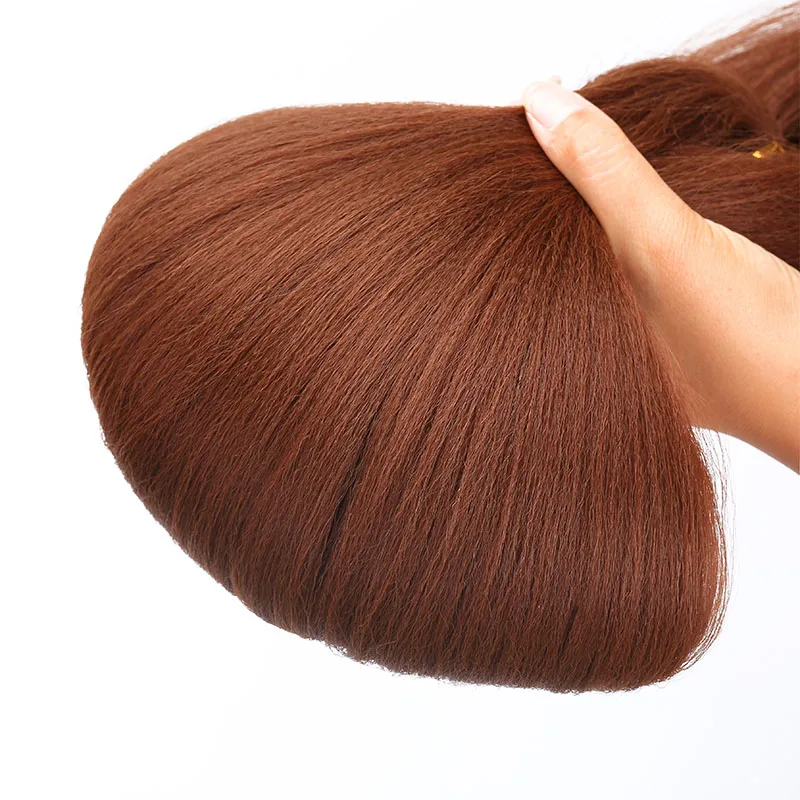 100 г плетеные волосы 2" 26" T1B/коричневые высокотемпературные синтетические плетеные волосы вязанные косички