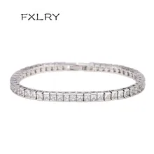FXLRY роскошный простой стиль полный квадратной формы кубического циркония роскошный женский браслет-Шарм для женщин модное ювелирное изделие
