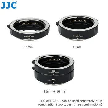 

JJC RF Mount Auto Focus Macro Extension Tube Set for Canon EOS R5 R6 RP R Full Frame Mirrorless Camera and Canon RF Mount Lenses