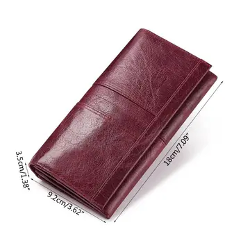 

Women Ladies Genuine Leather Wallet Long RFID Purse Card Phone Holder Case Clutch Handbag 23GE