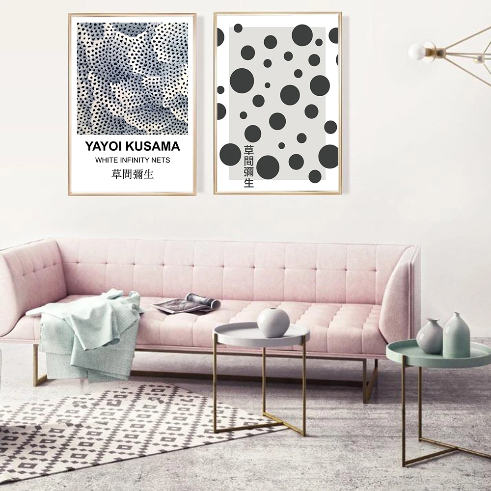 Impression Murale Yayoi Kusama - Points De Moutarde, Déco Moderne Et Artistique