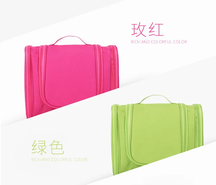 Korean hook double open toiletries Bag Travel Portable big ear toiletries bag toiletries storage bag