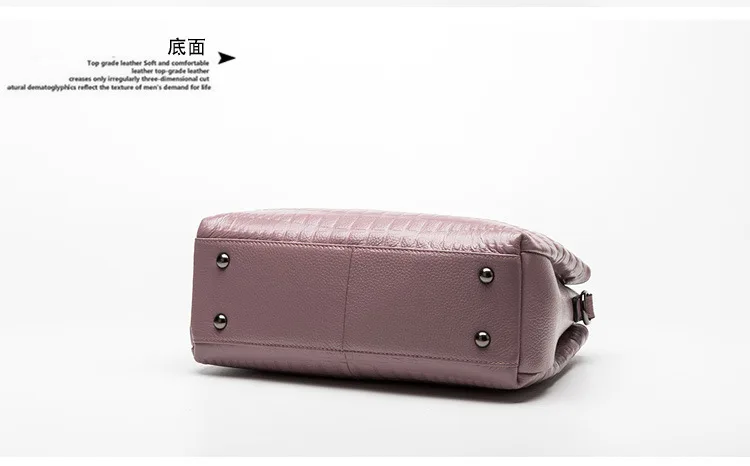 Europe and America 2019 New Genuine Leather Women's Bag Women's Handbag Crocodile-Leather Shoulder Crossbody Bag
