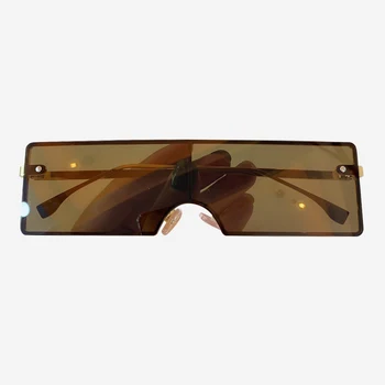 

Fashion Rectangle Sunglasses Women Luxury Brand Designer Rimless One Piece Sun Glasses For Women