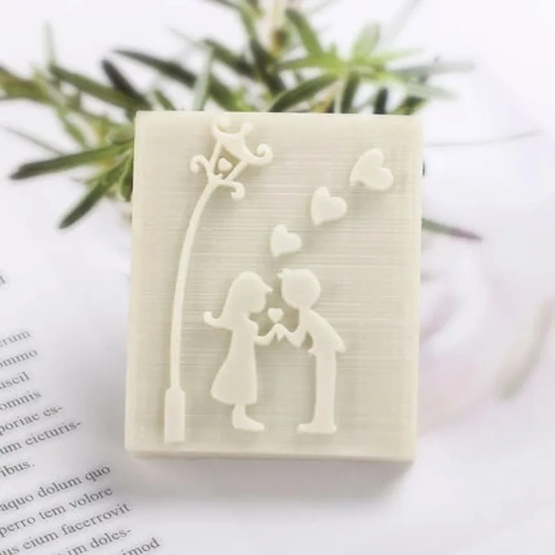 Handmade Soap Stamp for DIY, Natural Acrylic, Organic, Decorative, Making Chapter, Wedding Gifts, Lover Girls and Boys Pattern