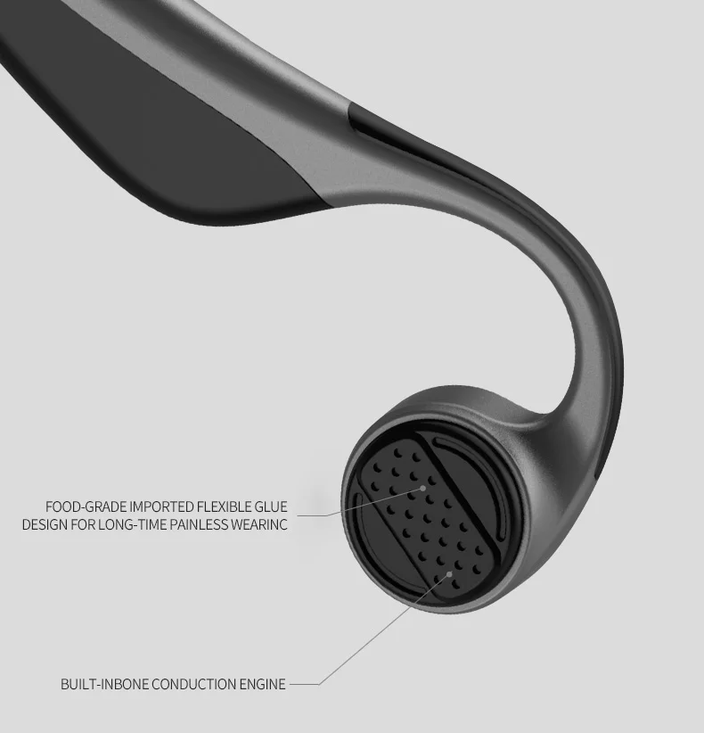 Bluetooth 5,0 наушники костной проводимости Беспроводные наушники с микрофоном гарнитура для спорта на открытом воздухе