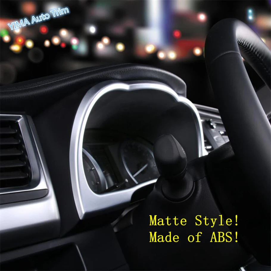 

Lapetus Auto Styling Chrome Dashboard Instrument Screen Frame Cover Trim 1 Pcs Fit For Toyota Highlander 2014 2015 2016