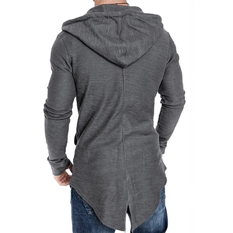 WENYUJH 2019 New Men's Long Cardigan Jacket Hooded Zipper Slim Fit Open Front Longline Cardigans with Pockets Men Sweater Jacket WENYUJH 2019 New Men's Long Cardigan Jacket Hooded Zipper Slim Fit Open Front Longline Cardigans with Pockets Men Sweater Jacket