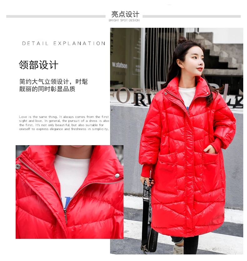 Down jackets Fashion Women Winter Coat Long Slim Thicken Warm Jacket Down Cotton Padded Jacket Outwear Loose Parkas