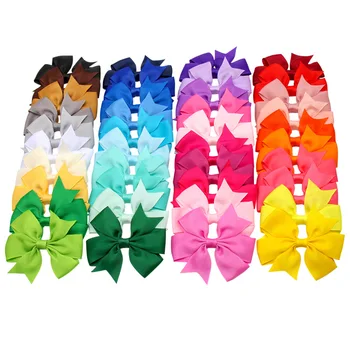 

10Pcs Ribbon Bows Clips Hairpin Girl's Hair Bows Boutique Hair Clip Baby Headwear Kids Hair Accessories(Color:40 Colors)