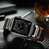 for apple watch 6 band 44mm 40mm se strap series 5 4 luxury Ceramics Stainless Steel Business Bracelet for iwatch 3 42mm 38mm ► Photo 1/6