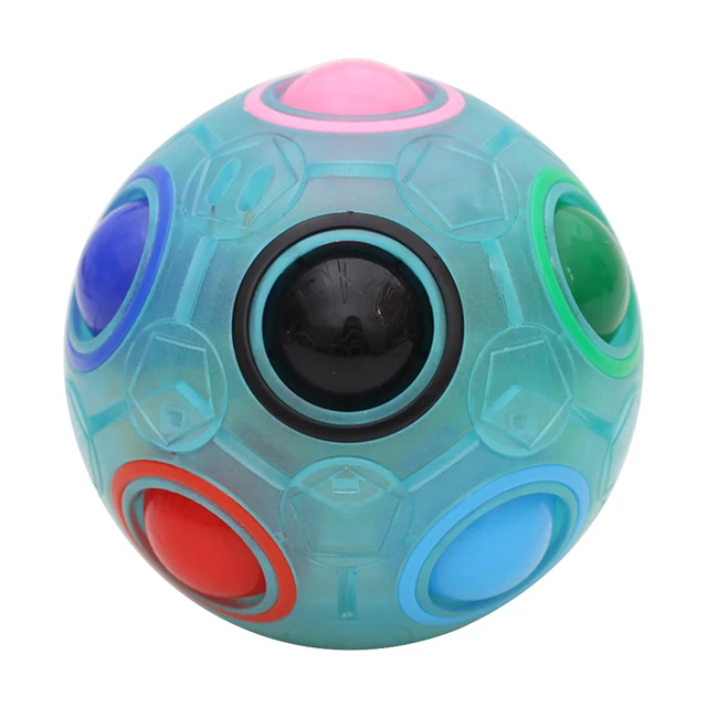 Creative Spherical Magic Cube Ball Rainbow Football Anti Stress Puzzles Toy Gift Puzzle Baby Early Educational Toy 3
