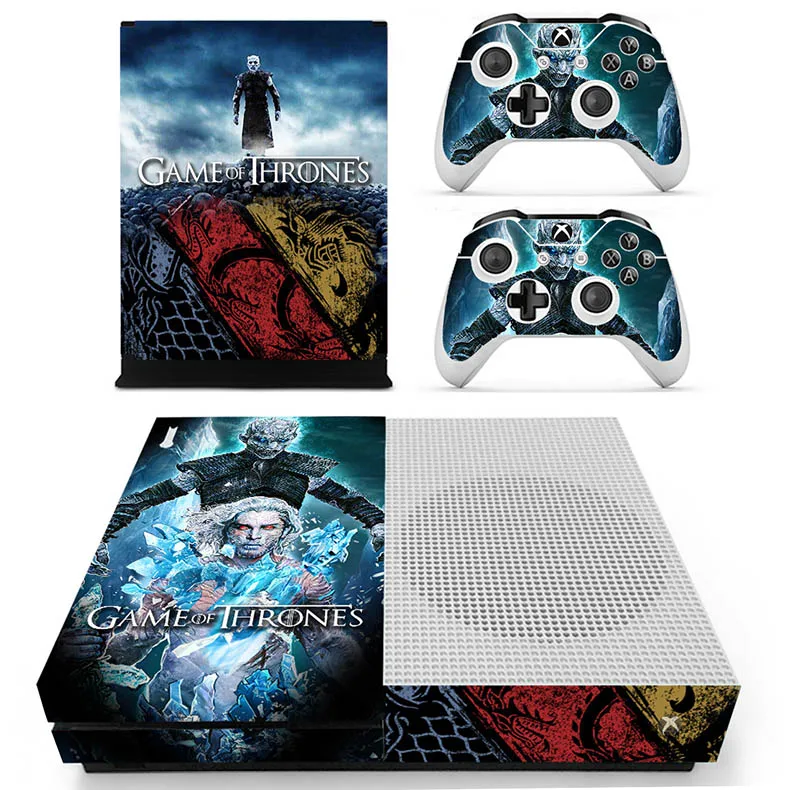 Игра престолов наклейка s для Xbox One S кожа Виниловая наклейка Pegatina для Xbox one тонкая консоль и два контроллера шкуры - Цвет: YS-xboxoneS-2154