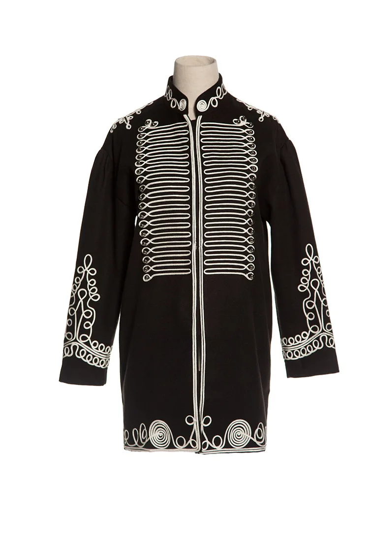 [LIVIVIO] винтажная черная шерстяная куртка с широкой талией и стоячим воротником и длинным рукавом, Женское пальто, женская зимняя модная одежда