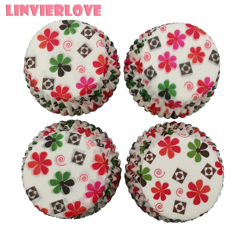 LINVIERLOVE 100 шт сделай сам форма для выпечки кексов красочный поднос подставка яиц