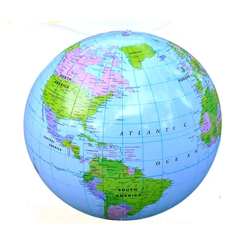 

30cm inflatable world globe Earth Map Ball PVC Ocean globe model for Kids Geography Educational Toy office desk decor astronomy