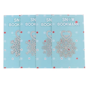 

Creative Bookmark Metal Heart Snowflake Bookmarks Cute Hollow Office Book Clips