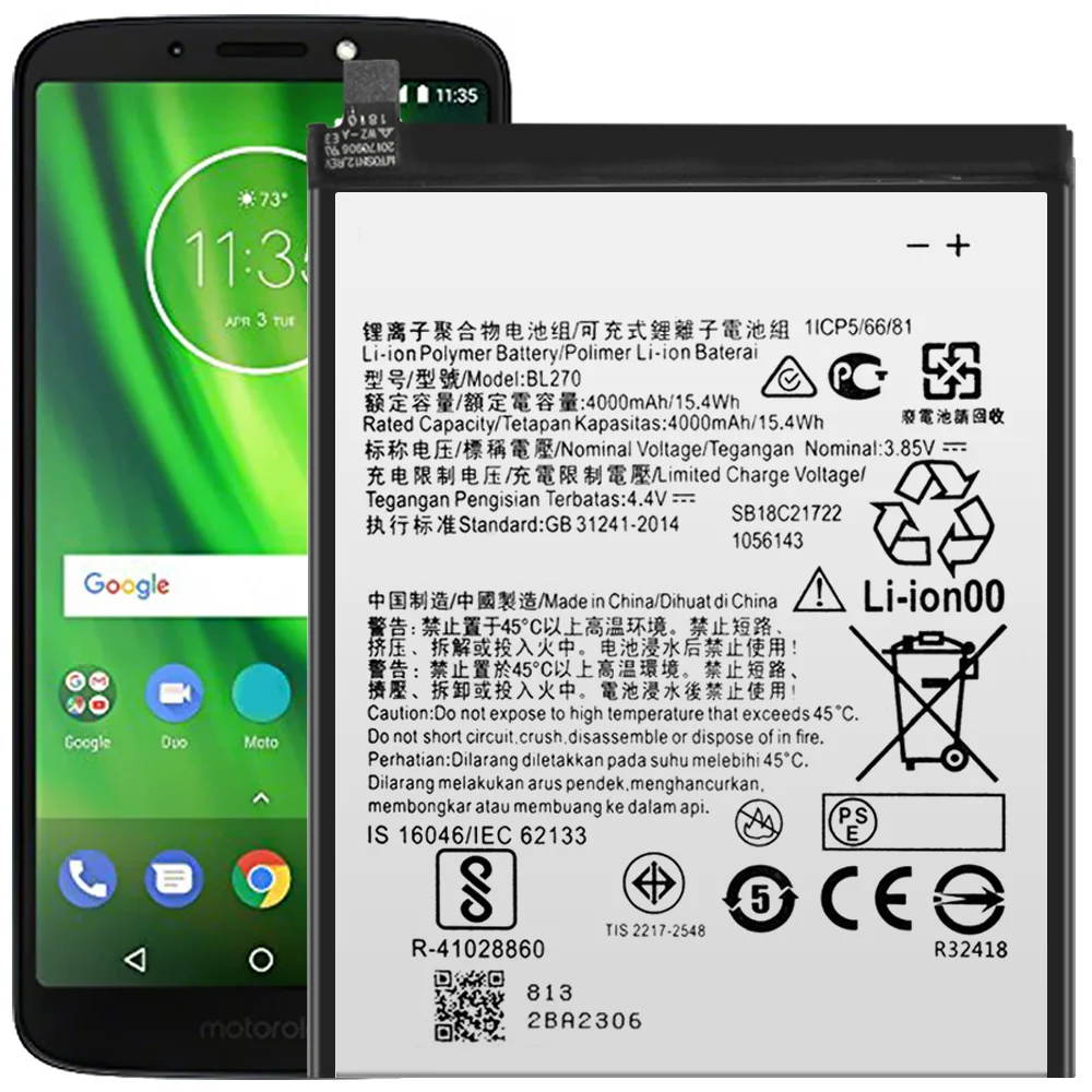 Аккумулятор BL270 для Motorola Moto G6 Forge xt1800 сменная запасная часть аккумулятора |