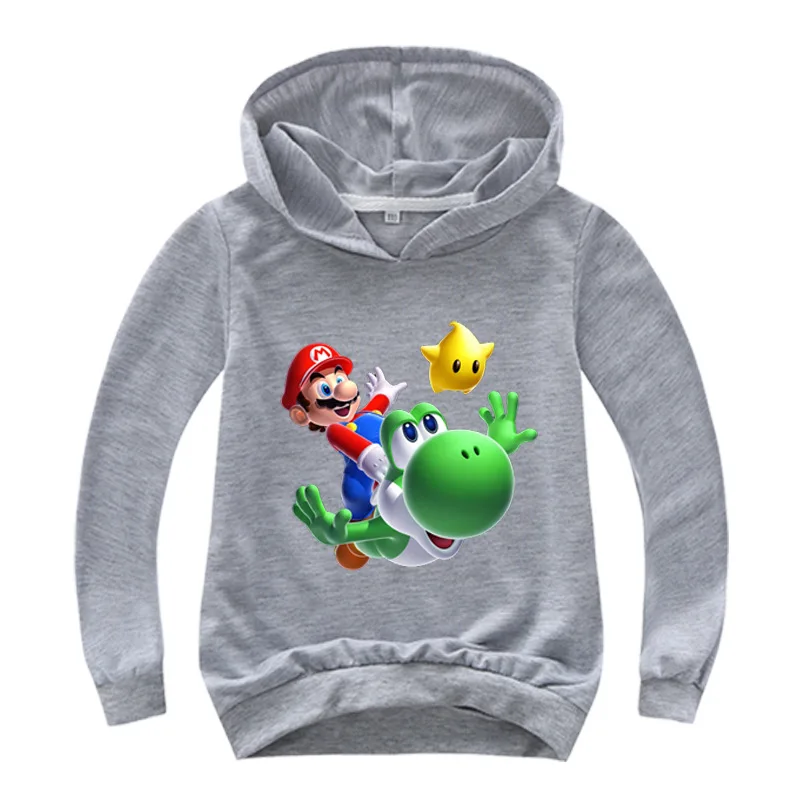 Одежда для детей; толстовка с принтом «Super Mario Bros»; маскарадные костюмы для мальчиков и девочек; толстовки с длинными рукавами; футболка; одежда с капюшоном