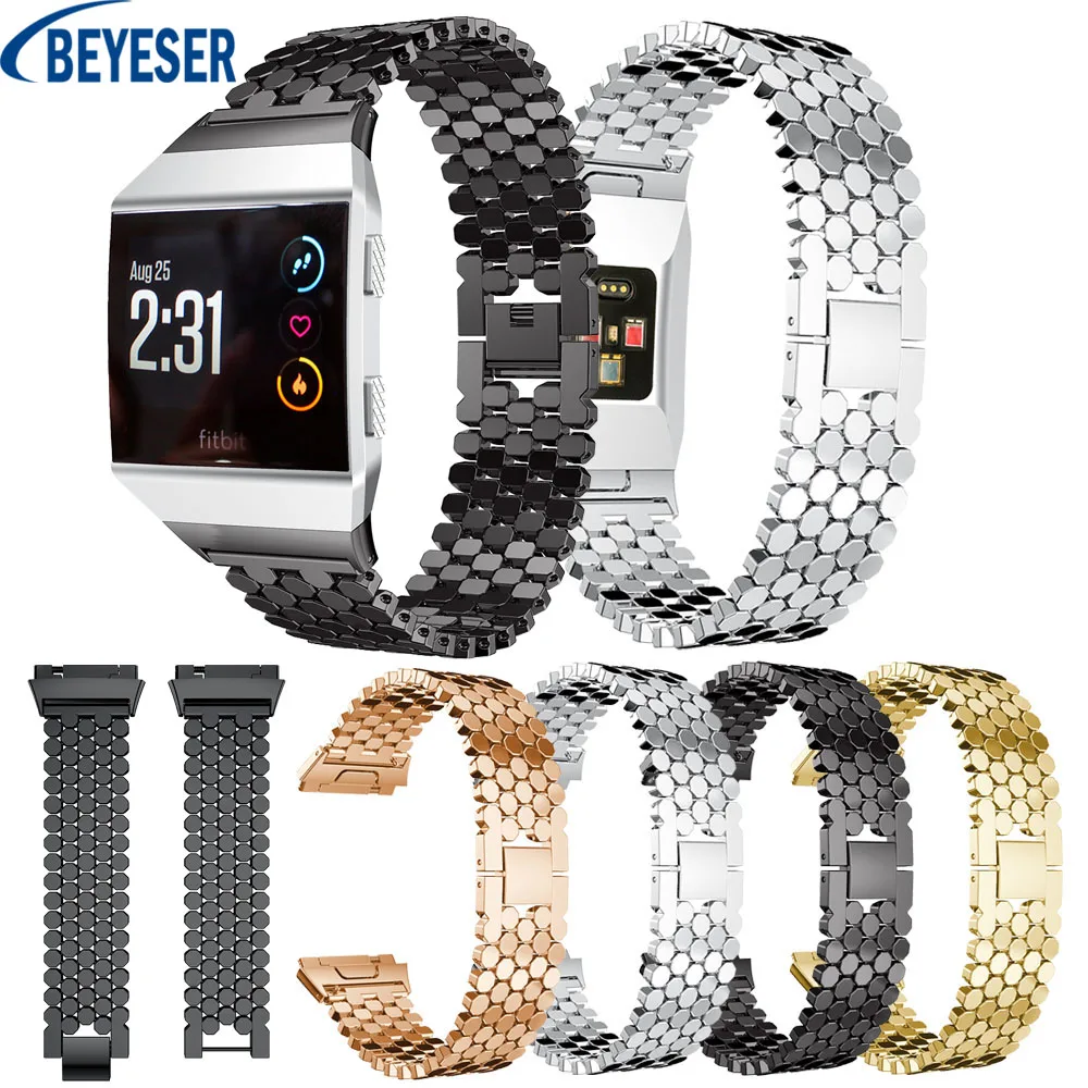 

High quality Genuine Elegant Luxury Stainless Steel Metal Band Replacement for Fitbit Ionic Smartwatch Wrist band Accessories