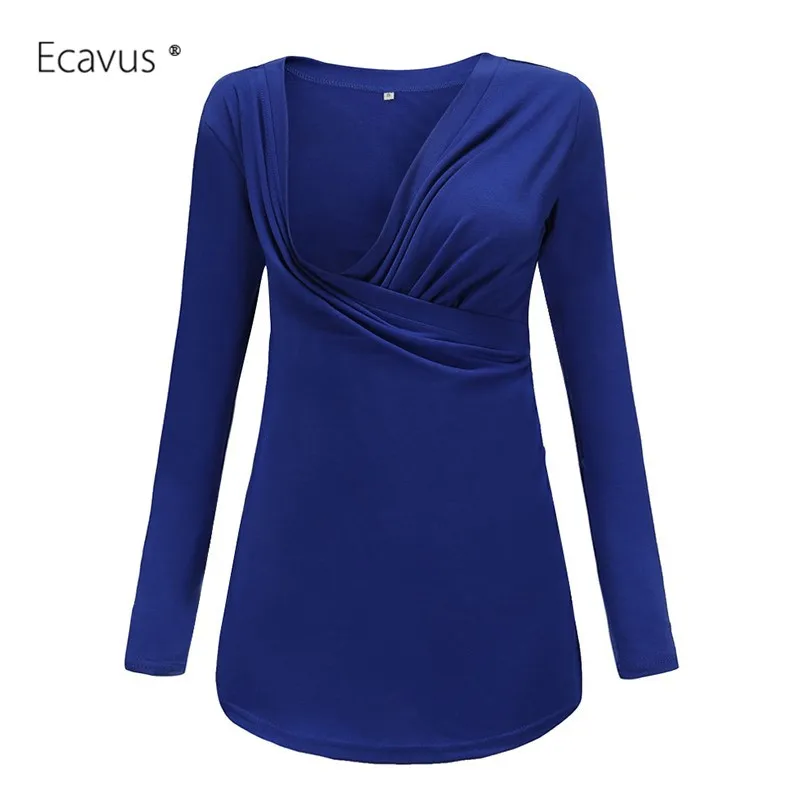 Maternity Breastfeeding Clothes Double Layer Pregnancy Shirts Striped Nursing Pregnant Blouses Womens Clothing Tunic Top