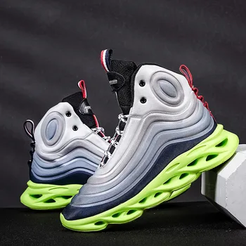 

VSIOVRY New Blade Running Shoes Men Cushioning Sneakers High Autumn Breathable Sports Jogging Shoes Men Soft Trainers Sneakers