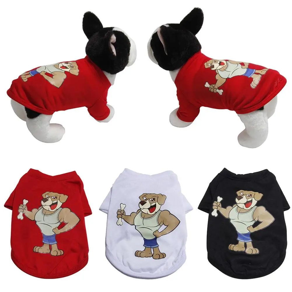 

Cartoon Fashion Soft Costume Pet Fashion Vest T-Shirt Puppy Dog Sports Clothes