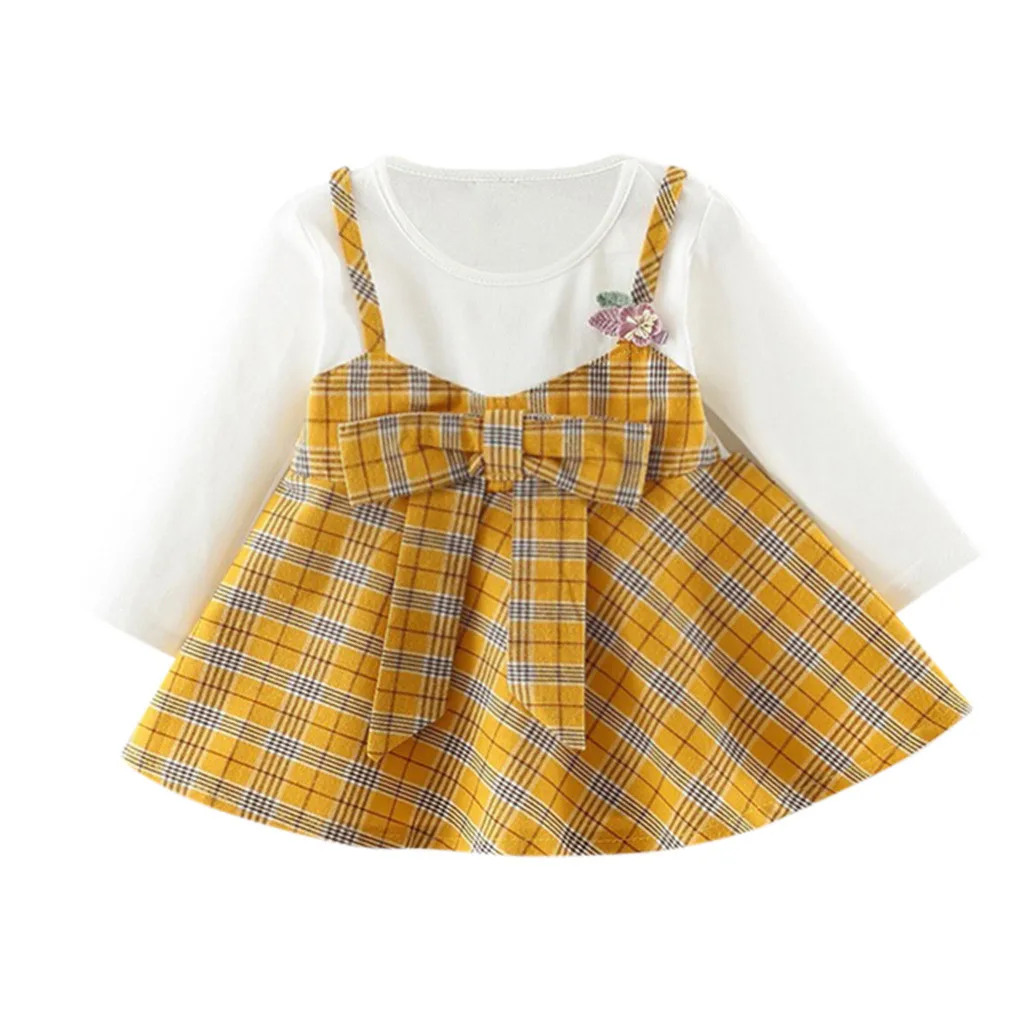 Платье для маленьких девочек платья для малышей vestido infantil vestidos infantil одежда batizado с длинными рукавами в стиле пэчворк Z4
