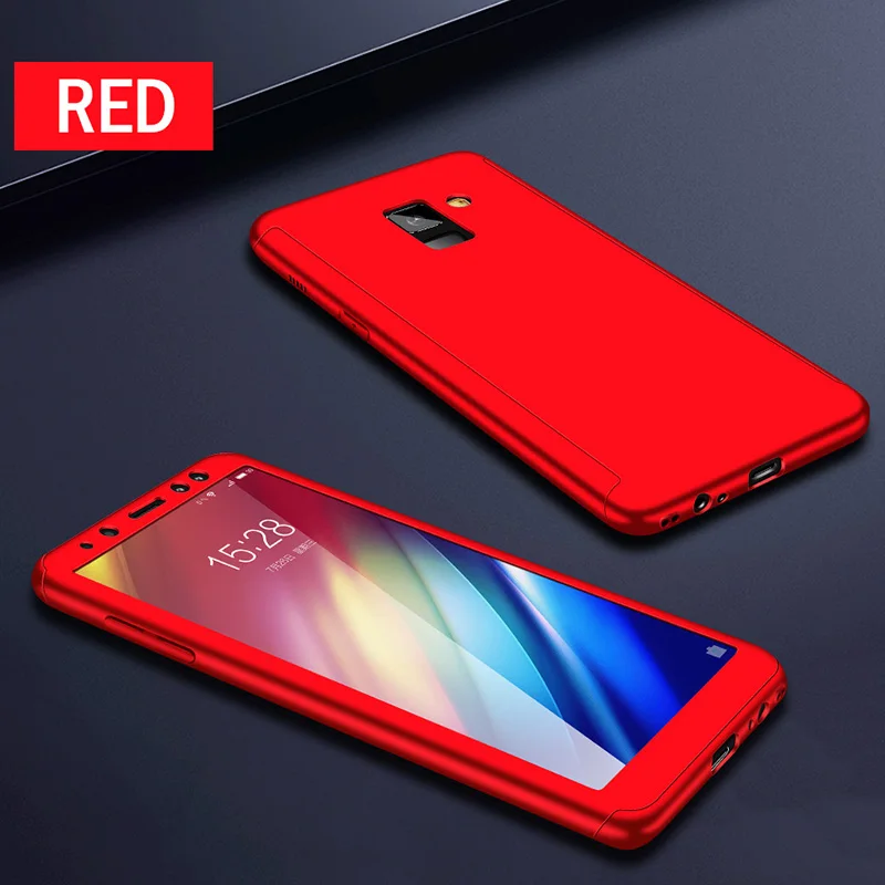 360 полный защитный чехол для samsung Galaxy J3 J5 J7 Prime A3 A5 A7 J530 J730 J4 J6 A6 A8Plus A9 чехол с Стекло